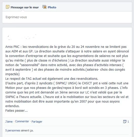 Air France; rumeur et sortie de grève