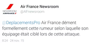 Tweet Air France © Air France