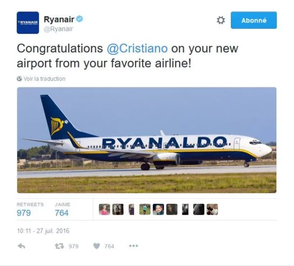 Ryanair et Ronaldo