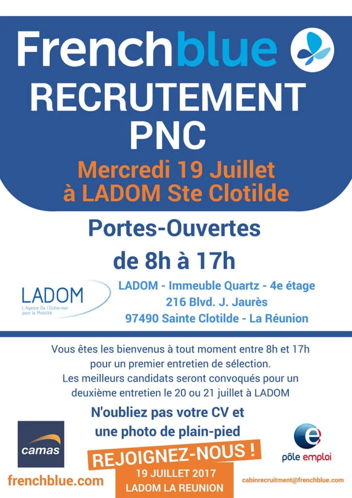 French blue recrute à La Réunion le 19 juillet !